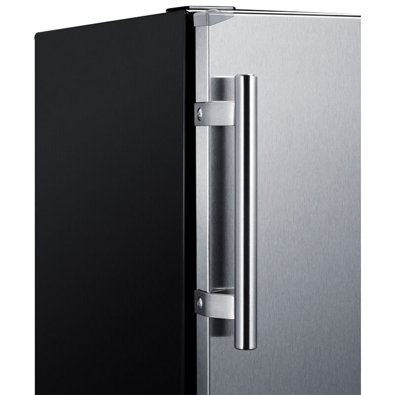 Summit 24 in. 5.0 cu. ft. ADA Compliant Undercounter Refrigerator - Stainless Steel with Black Cabinet, , hires