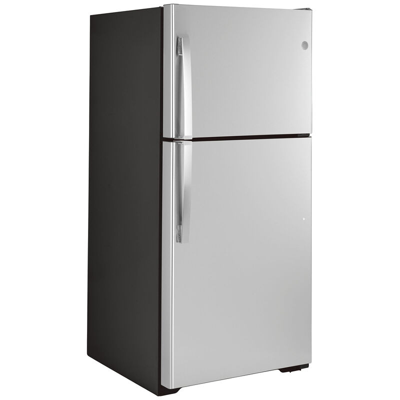 GE 30 in. 19.2 cu. ft. Top Freezer Refrigerator with Ice Maker - Stainless Steel, , hires