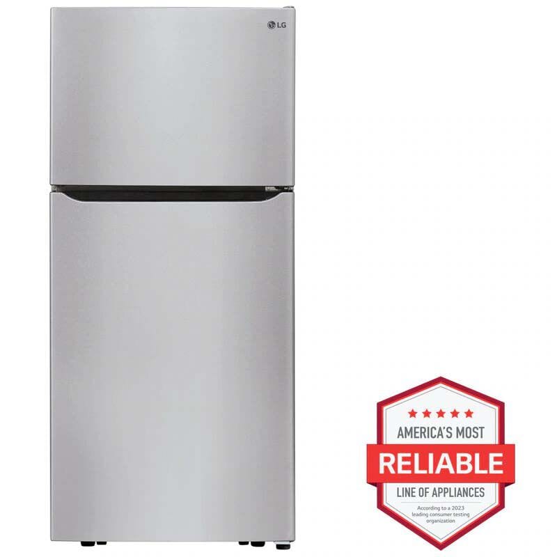 LG 30 in. 20.2 cu. ft. Top Freezer Refrigerator with Factory Installed Ice Maker -Stainless Steel, , hires