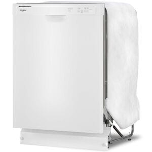 Whirlpool 24 in. Front Control Dishwasher with 59 dBa Sound Level & Pocket - White, White, hires