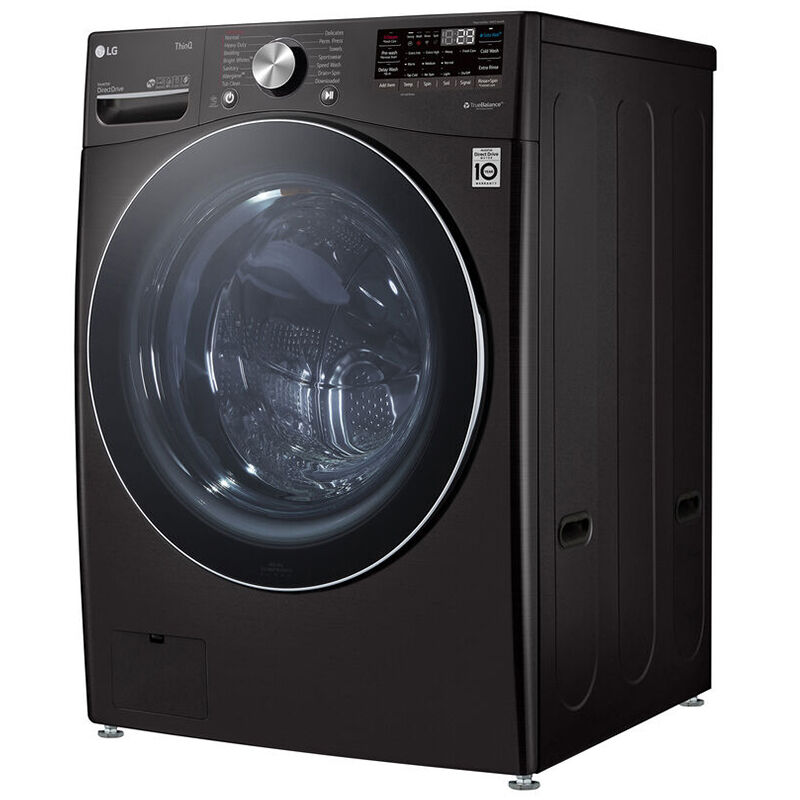 LG 5-cu ft Stackable Steam Cycle Smart Front-Load Washer (Black