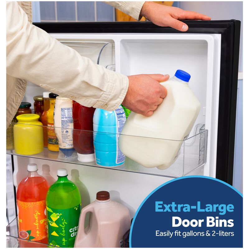 GE 30 in. 21.0 cu. ft. Garage-Ready Top Freezer Refrigerator - Black, Black, hires