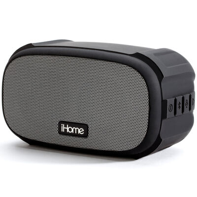 iHome Water & Shock Resistant Bluetooth Speaker with Long Life Mega Battery - Black | IBT300BG