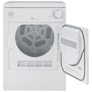 GE Spacemaker Series 24 in. 3.6 cu. ft. Electric Dryer with 3 Dry Programs - White, , hires