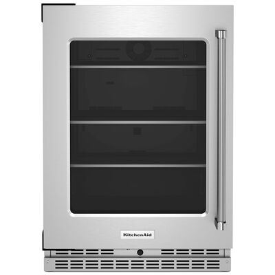 KitchenAid 24 in. 5.2 cu. ft. Built-In Undercounter Refrigerator - Stainless Steel | KURL314KSS