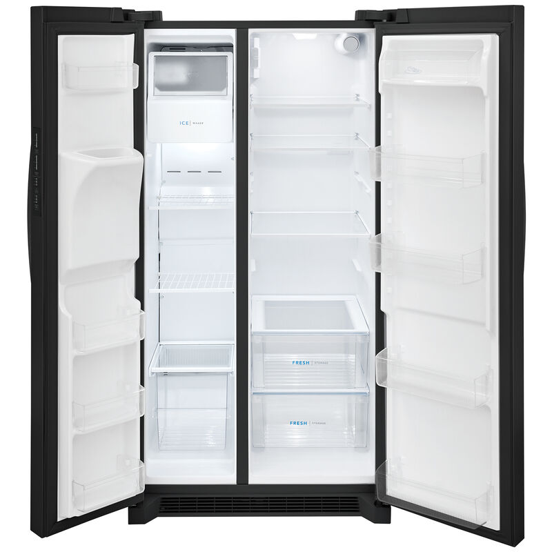 Frigidaire 36 in. 25.6 cu. ft. Side by Side Refrigerator with Ice & Water Dispenser - Black, Black, hires