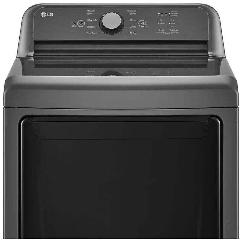 LG 27 in. 7.3 cu. ft. Electric Dryer with FlowSense Duct Clogging Indicator, LoDecibel Quiet Operation & Sensor Dry - Monochrome Gray, Monochrome Gray, hires