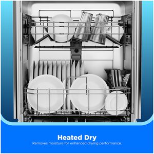 Midea 24 in. Front Control Flush-Mount Dishwasher with 52 dBA Sound level, Auto Open Door & Pocket Handle - Stainless Steel, , hires