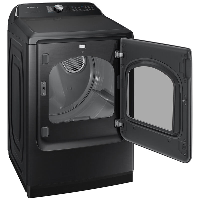 Samsung 27 in. 7.4 cu. ft. Smart Electric Dryer with Sensor Dry, Sanitize & Steam Cycle - Brushed Black, Brushed Black, hires