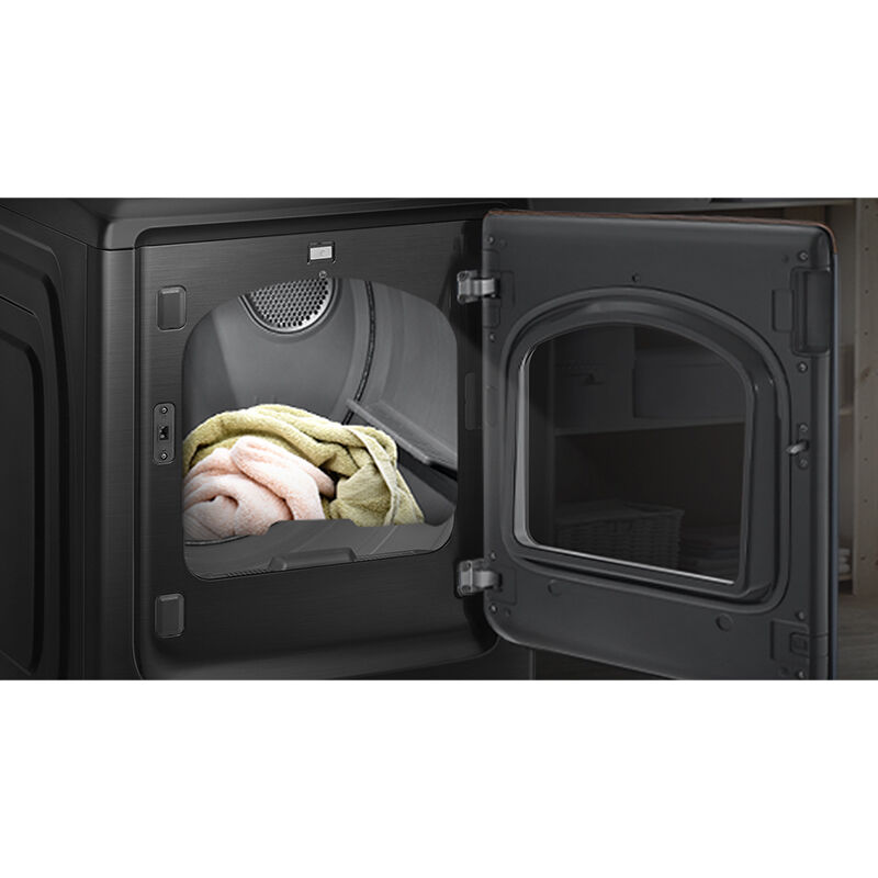 Samsung 27 in. 7.4 cu. ft. Smart Gas Dryer with Sensor Dry, Sanitize & Steam Cycle - Brushed Black, , hires