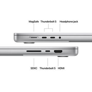 Apple MacBook Pro (2024) 16.2 in. Notebook with Apple Intelligence, Apple M4 Max 16-Core CPU, 40-Core GPU, 48 GB RAM, 1 TB SSD, up to 21 Hrs. of Battery Life & Mac OS - Silver, , hires
