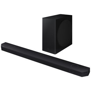 Samsung 5.1.2 Channels Dolby Atmos Smart Sound Bar with Bluetooth & Wireless Subwoofer - Black, , hires