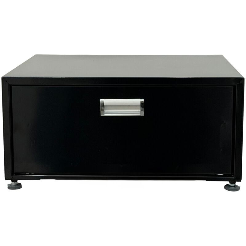 Equator Universal Laundry Pedestal for 24" Washer, Dryer & Combo with Storage Drawer - Black, , hires