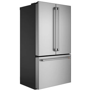 Cafe 36 in. 23.1 cu. ft. Smart Counter Depth French Door Refrigerator with Internal Water Dispenser - Stainless Steel, Stainless Steel, hires