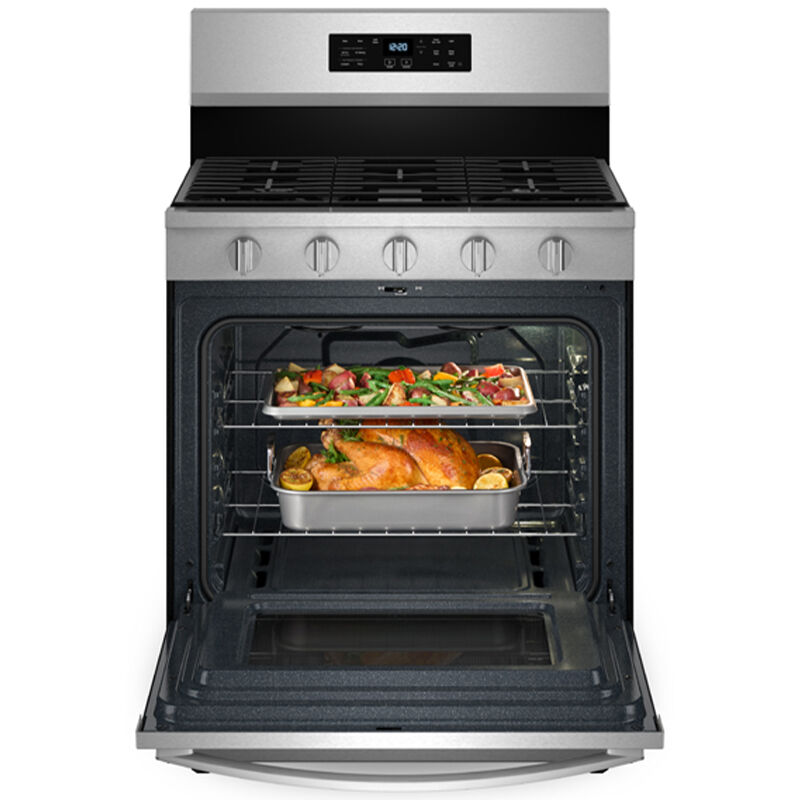 Whirlpool 30 in. 5.0 cu. ft. Air-Fry Standard Convection Gas Range with 5 Sealed Burners - Stainless Steel, , hires