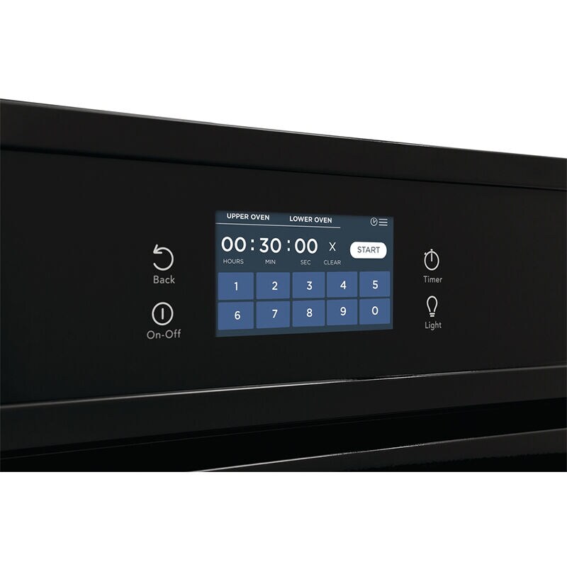 Frigidaire 27 in. 7.6 cu. ft. Top Control Electric Double Wall Oven with Standard Convection - Black, Black, hires