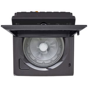 LG 27 in. 4.8 cu. ft. Smart Top Load Washer with 4-Way Agitator, EasyUnload & AI Sensing - Platinum Black, Platinum Black, hires