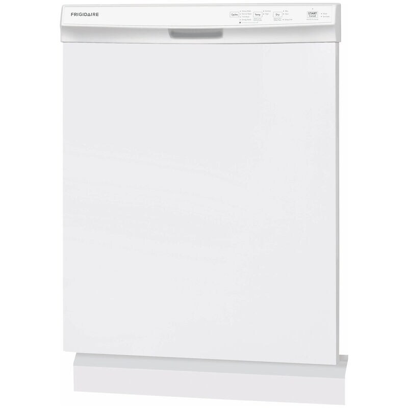 Frigidaire 24 in. Front Control Dishwasher with 54 dBa Sound Level, MaxDry & Pocket - White, White, hires