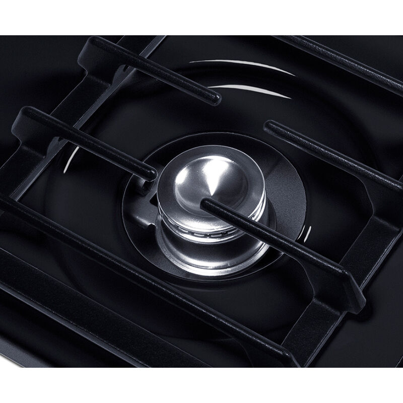 Summit 24 in. 4-Burner Natural Gas Cooktop with Gas Spark Ignition - Black, , hires