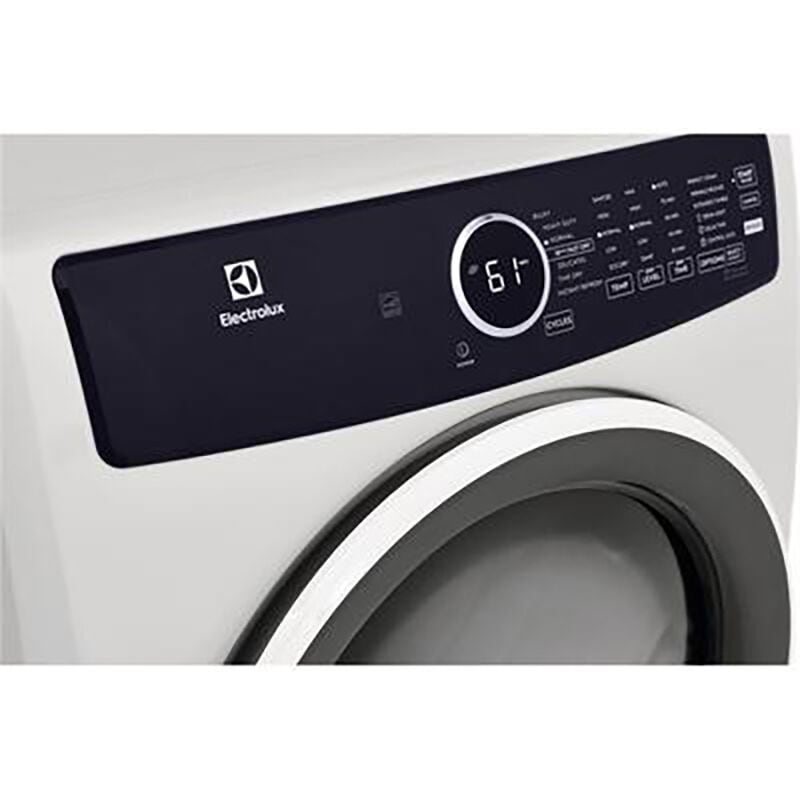 Electrolux 400 Series 27 in. 8.0 cu. ft. Stackable Gas Dryer with 7 Dryer Programs, 6 Dry Options, Sanitize Cycle & Wrinkle Care - White, White, hires