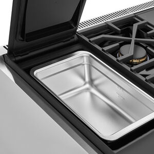 Signature Kitchen Suite 36 in. 6.3 cu. ft. Smart Standard Convection Steam Dual Fuel Range with 2 Sealed & 2 Induction Burners - Stainless Steel, , hires