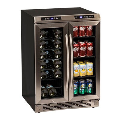 Avanti 24 in. Undercounter Wine Cooler with Wire Racks, Dual Temperature Zones & 19 Bottle Capacity - Stainless Steel | WBV19DZ
