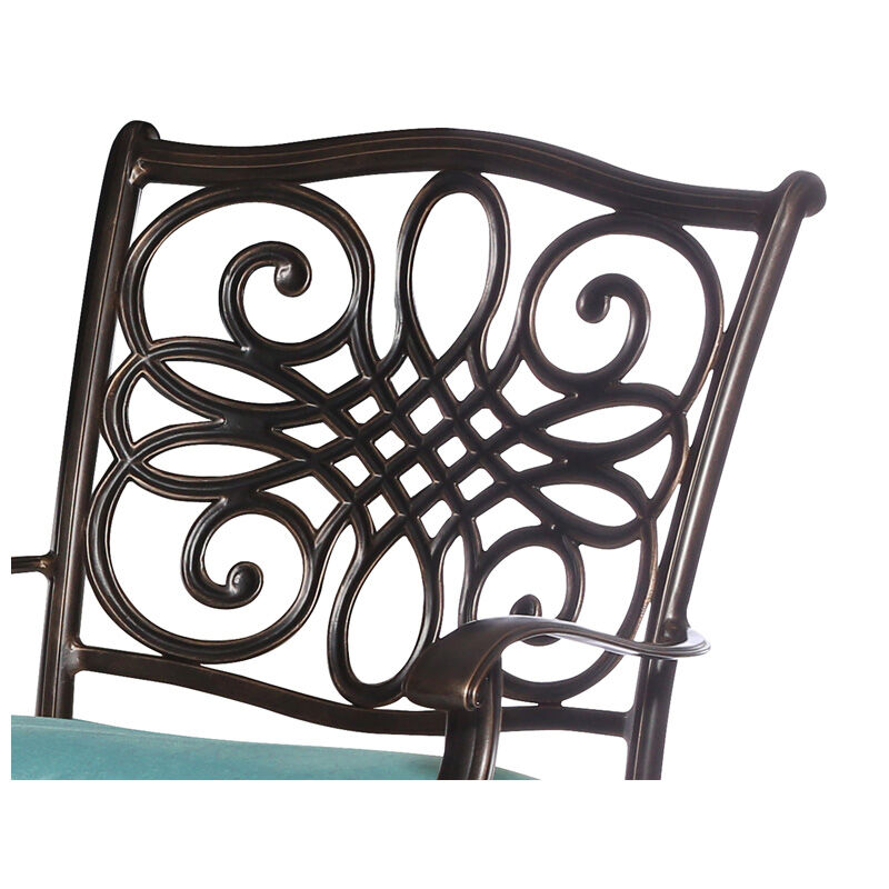 Hanover Traditions 7-Piece Outdoor Dining Set- Blue, , hires