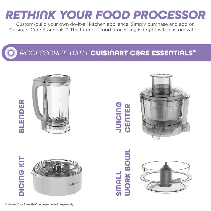 Cuisinart Core Custom 13-Cup Food Processor - Sand Dollar White, , hires