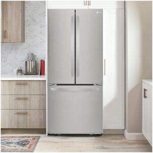 LG 30 in. 21.8 cu. ft. French Door Refrigerator with Ice Maker - Stainless Steel, Stainless Steel, hires