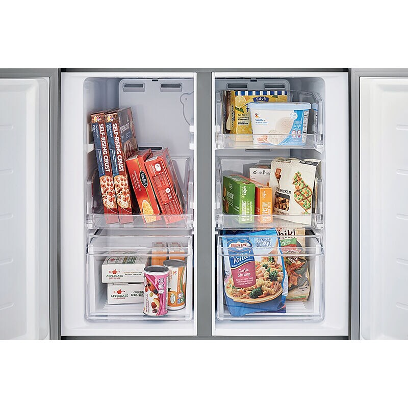Frigidaire 33 in. 17.4 cu. ft. Counter Depth 4-Door French Door Refrigerator - Brushed Steel, , hires