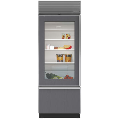 Sub-Zero Classic Series 30 in. Built-In 17.3 cu. ft. Smart Counter Depth Bottom Freezer Refrigerator Left Hinged - Custom Panel Ready | BI-30UG/OLH