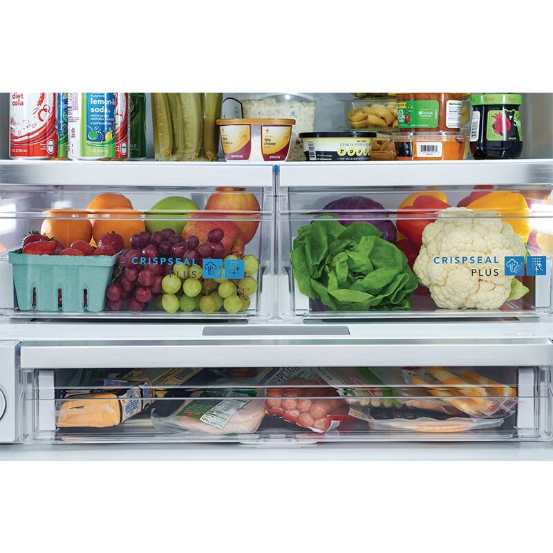 Frigidaire Gallery 36 in. 27.8 cu. ft. French Door Refrigerator with Ice & Water Dispenser - Smudge-Proof Stainless Steel, Smudge-Proof Stainless Steel, hires
