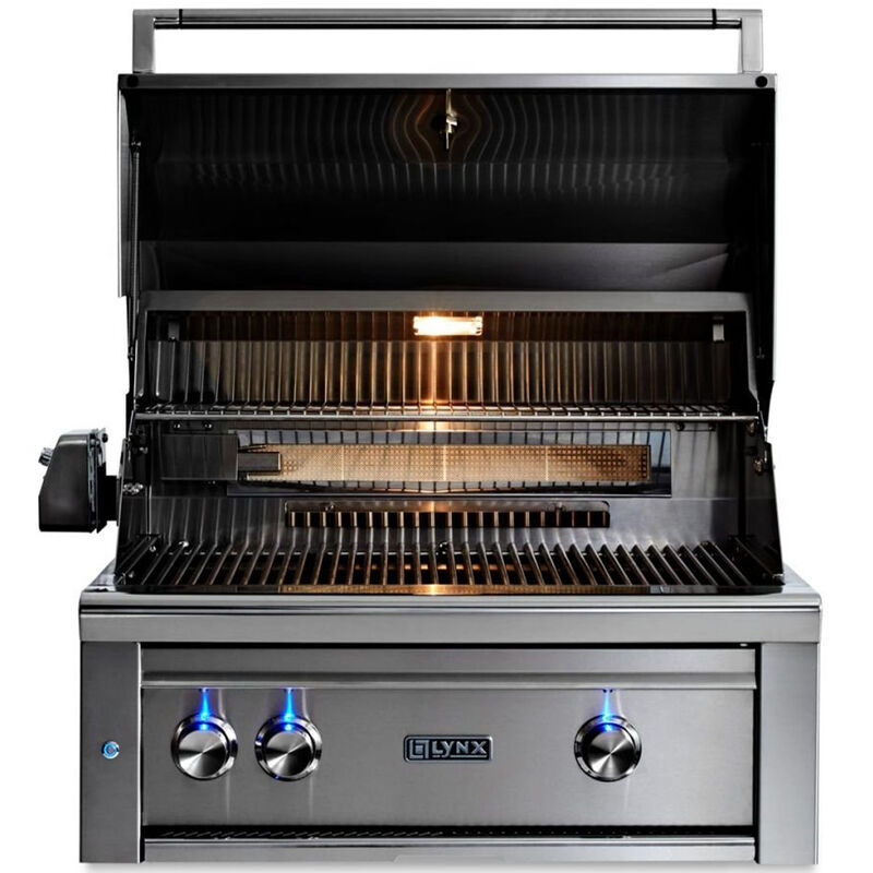 Lynx Professional 30 in. 2-Burner Built-In Liquid Propane Gas Grill with Rotisserie & Smoker Box - Stainless Steel, , hires