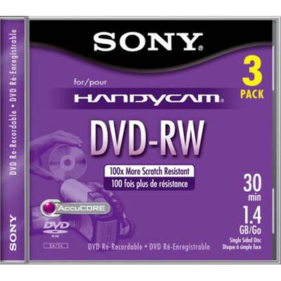 Sony Blank Video Media DVD-RW | 3DMW30L2H