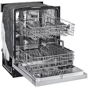 LG 24 in. Front Control Dishwasher with 52 dBa Sound Level, Dynamic Dry & Pocket - Stainless Steel Look, Stainless Steel Look, hires