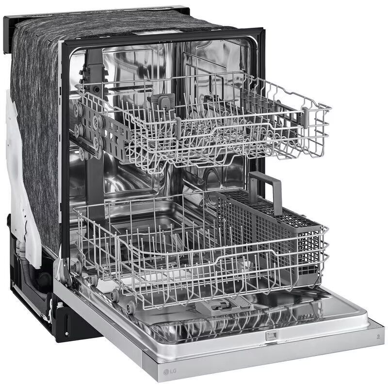 LG 24 in. Front Control Dishwasher with 52 dBa Sound Level, Dynamic Dry & Pocket - Stainless Steel Look, Stainless Steel Look, hires
