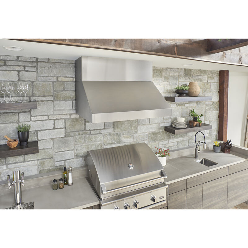Zephyr Cypress Series 48 in. Ducted Canopy Pro Style Range Hood with 1200 CFM, 3 Fan Speeds & 4 LED Lights - Stainless Steel, , hires