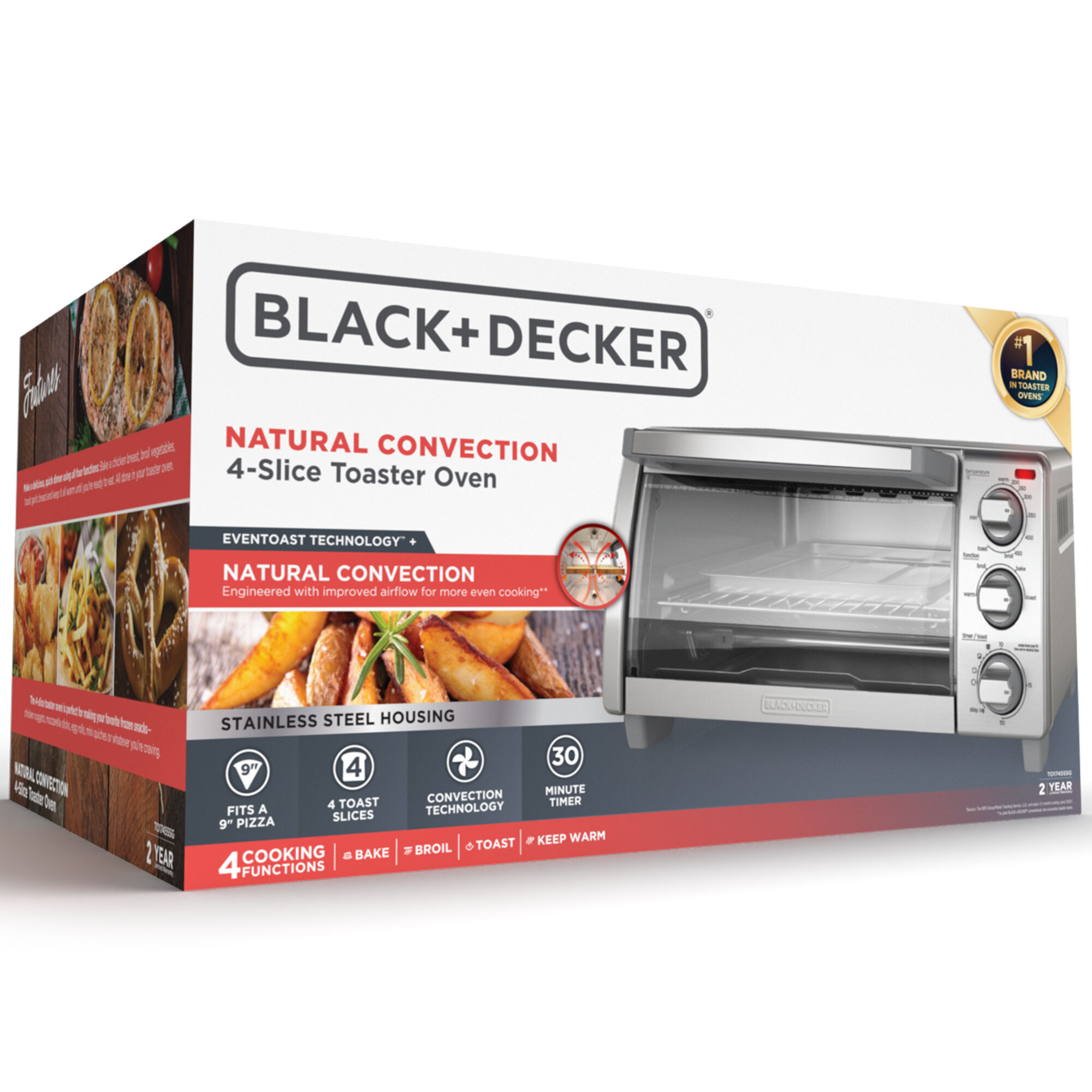 Black & Decker 4-Slice Toaster Oven with Natural Convection Black & Decker 4-Slice Toaster Oven with Natural Convection