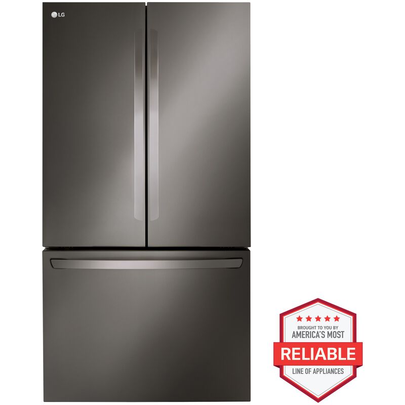 LG 36 in. 26.5 cu. ft. Smart Counter Depth French Door Refrigerator with Internal Water Dispenser - Black Stainless Steel, Black Stainless Steel, hires