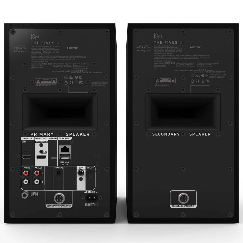 Klipsch The Fives II Dolby Atmos 5.25" Powered Speakers (Pair) - Ebony, , hires