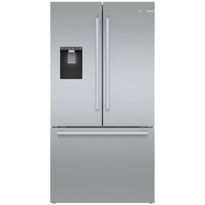 Bosch 500 Series 36 in. 21.6 cu. ft. Smart Counter Depth French Door Refrigerator with External Filtered Ice & Water Dispenser - Stainless Steel | B36CD50SNS