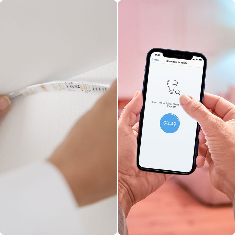 WiZ - Lightstrip 2M 1600lm Starter Kit - Multi Color, , hires