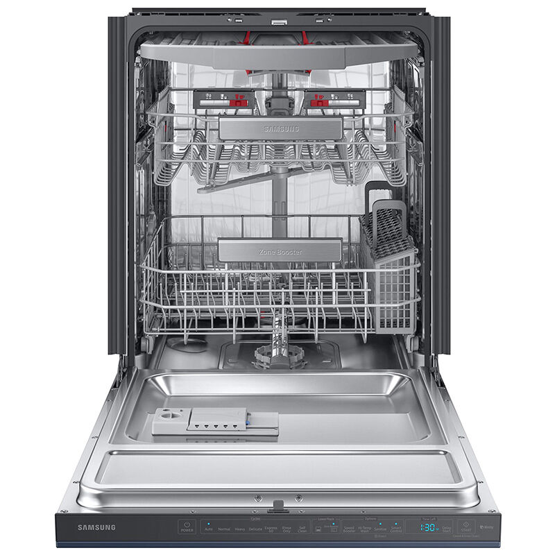 Samsung Bespoke 24 in. Smart Dishwasher with Top Control, 39 dBA Sound Level, 15 Place Settings, 7 Wash Cycles & Sanitize Cycle - Navy Steel, Navy, hires