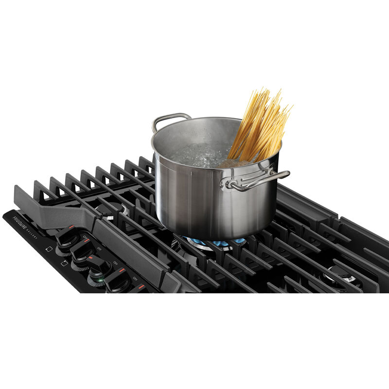 Frigidaire Gallery 30 in. 5-Burner Natural Gas Cooktop with Simmer Burner & Power Burner - Black, Black, hires