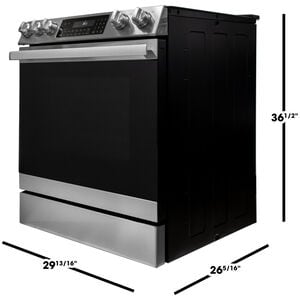 Sharp 30 in. 6.3 cu. ft. Air Fry Standard Convection Slide-In Electric Range with Radiant Burners - Stainless Steel, , hires