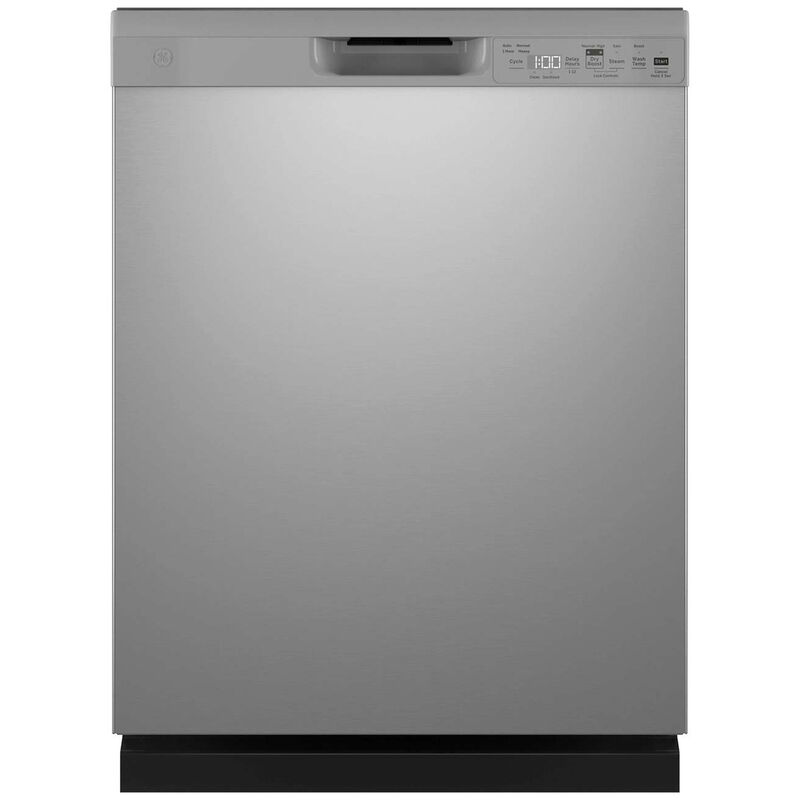 GE 24 in. Front Control Dishwasher with 52 dBa Sound Level, Dry Boost & Pocket - Stainless Steel, Stainless Steel, hires