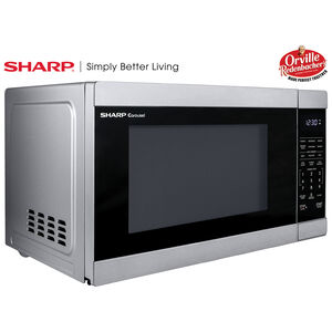 Sharp 21 in. 1.1 cu. ft. Countertop Microwave with 11 Power Levels - Stainless Steel, , hires