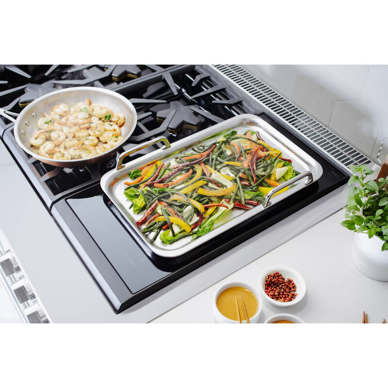 Thermador Pro Grand Professional Series 48 in. 6.5 cu. ft. Smart True European Convection Steam Double Oven Dual Fuel Range with 6 Sealed Burners - Stainless Steel, , hires