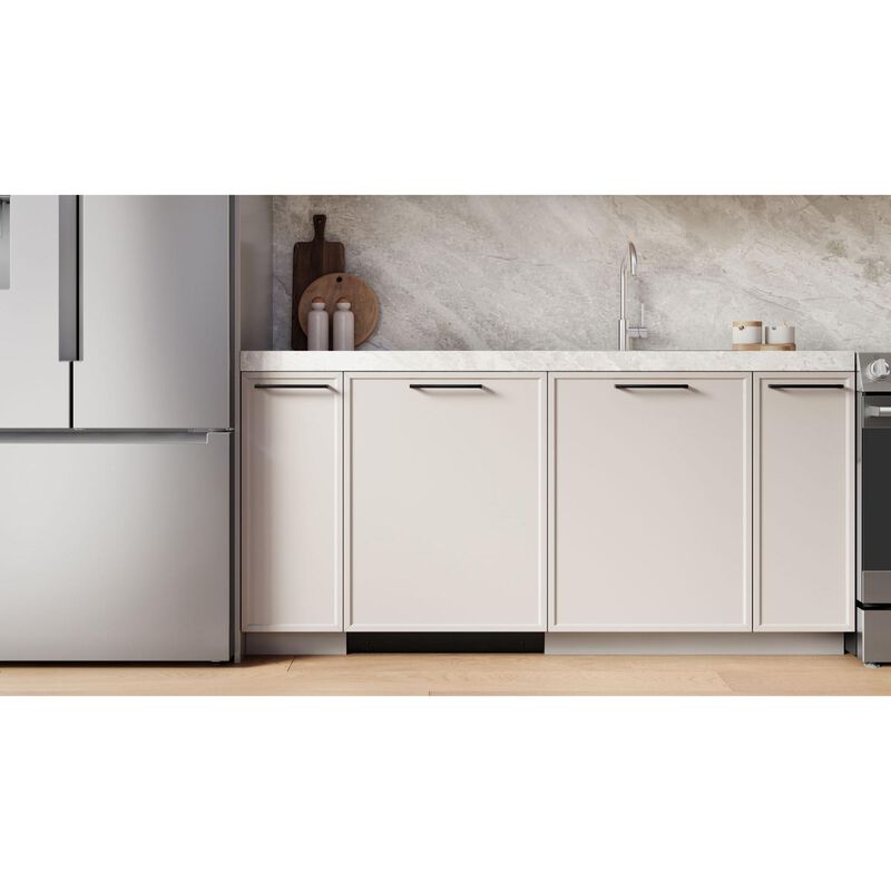 Bosch 300 Series 24 in. Top Control Flush-Mount Smart Dishwasher with 46 dBa Sound Level, 3rd-Rack & PureDry - Custom Panel Ready, , hires