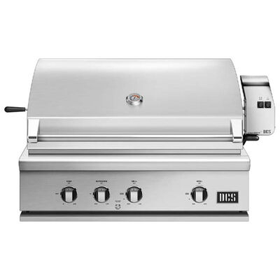 DCS Series 7 36 in. 2-Burner Built-In/Freestanding Liquid Propane Gas Grill with Rotisserie & Sear Burner - Stainless Steel | BH136RIL